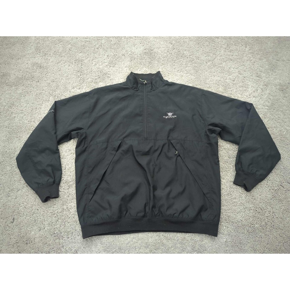 Sun Mountain Crosswind Windbreaker Jacket Mens Large Black‎ Cimarron Hills Golf